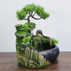 Wealth Feng Shui Desktop Waterfall Fountain with LED Lights - No doubt desktop